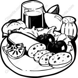 Hand-Drawn Food Platter