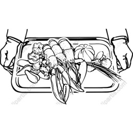 Culinary Delight: Seafood and Vegetables Platter