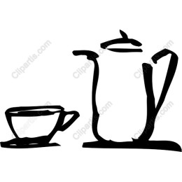 Charming Coffee Pot and Cup
