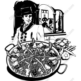 Traditional Spanish Chef and Paella