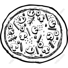 Hand-Drawn Pizza