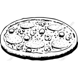Classic Hand-Drawn Pizza