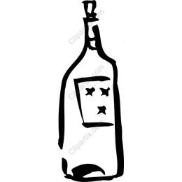 Stylized Hand-Drawn Bottle