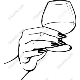 Elegant Hand Holding Glass