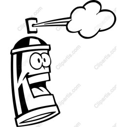 Playful Spray Can Character