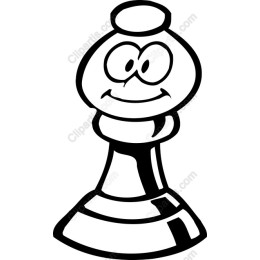 Cheerful Cartoon Chess Pawn