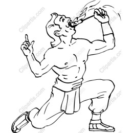 Dynamic Fire-Eating Performer