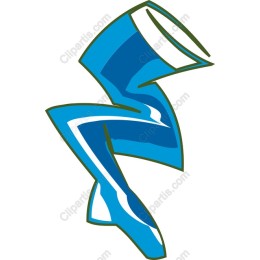 Blue Abstract Leg