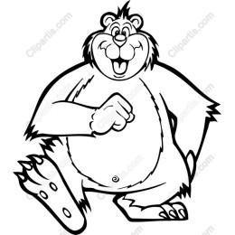 Playful Cartoon Bear