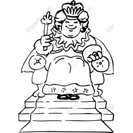 Royal King Sitting on Throne