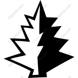 Stylized Black-and-White Leaf