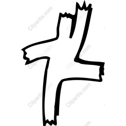 Hand-Drawn Stylized Cross
