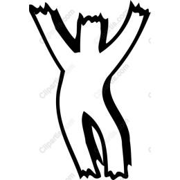 Joyful Raised Arms Figure