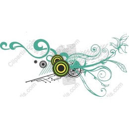 Teal Waves: Organic Flora & Geometry