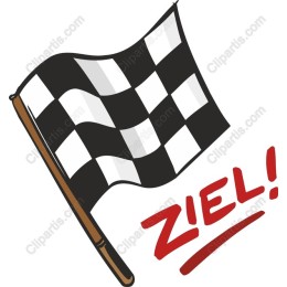 Vibrant ZIEL! Checkered Racing Flag