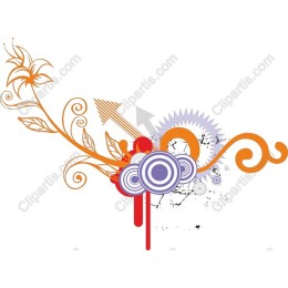 Vibrant Floral Swirl