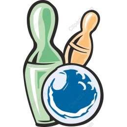 Vibrant Bowling Pins and Ball