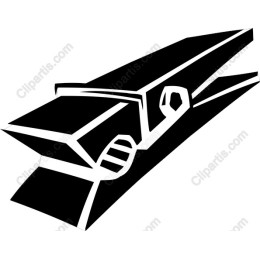 Black and White Clothespin