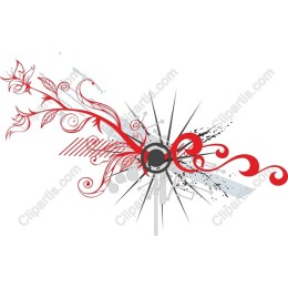 Vibrant Red Floral