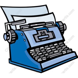Vintage Blue Typewriter