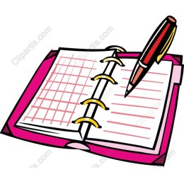 Vibrant Pink Planner with Pen