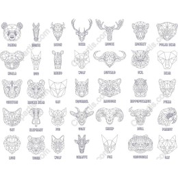 Geometric Animal Head Collection