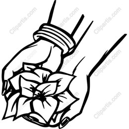Elegant Hands Holding Flower