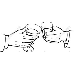 Cheers! Hands Clinking Glasses