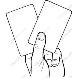 Hand Holding Two Blank Cards