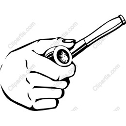 Vintage Hand Holding Pipe