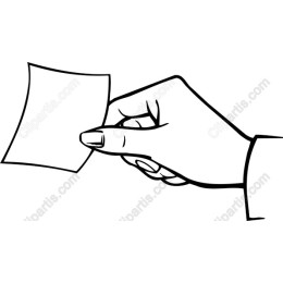 Hand Holding Blank Note