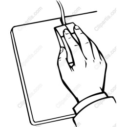 Hand Operating Computer Mouse