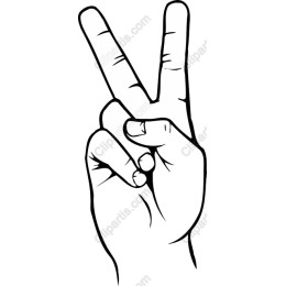 Peace Sign Hand Gesture