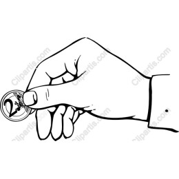 Hand Holding Coin