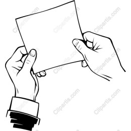 Hands Holding Blank Paper