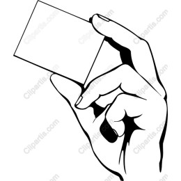 Hand Holding Blank Card