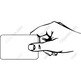 Hand Holding Blank Card