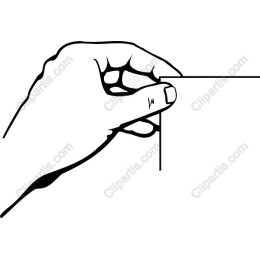 Hand Holding a Blank Card