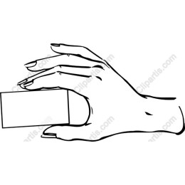 Hand Holding a Blank Card