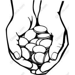 Hands Holding Coins