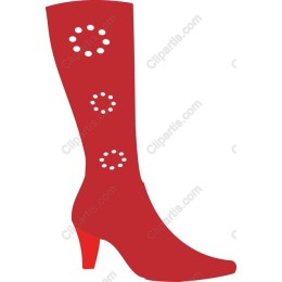 Chic Red High-Heeled Boot