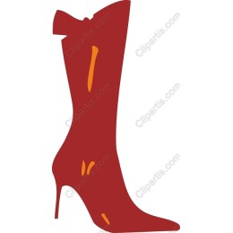 Chic Red High-Heeled Boot