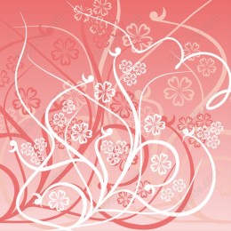 Elegant Floral Swirls in Pink and White