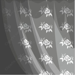 Elegant Rose Curtain Pattern
