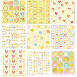 Cheerful Hearts & Dots Pattern
