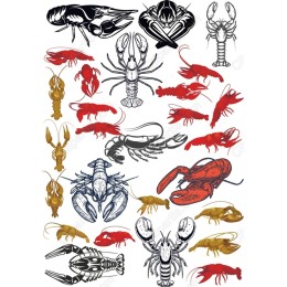  Lobster and Shrimp Clipart Bundle - Set