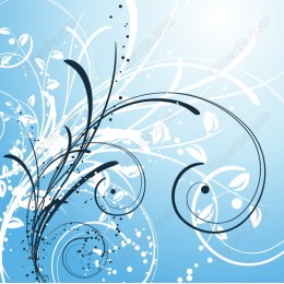 Elegant Floral in Blue