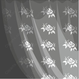 Elegant Rose Sheer Curtains