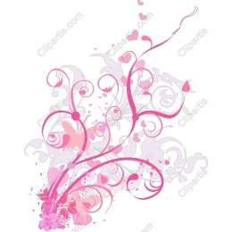 Pink Floral Swirl