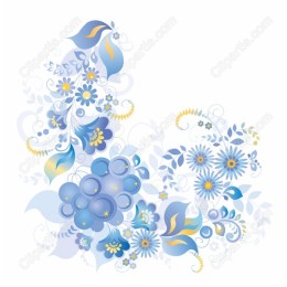 Whimsical Blue Floral